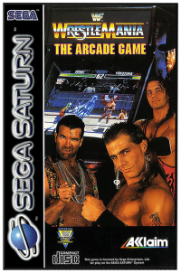 WWF WrestleMania: The Arcade Game PAL Sega Saturn PAL box art